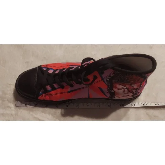 Custom Kiks Mens Womens Custom Made David Bowie High-Top Sneakers Size M/11.5 - Picture 14 of 16